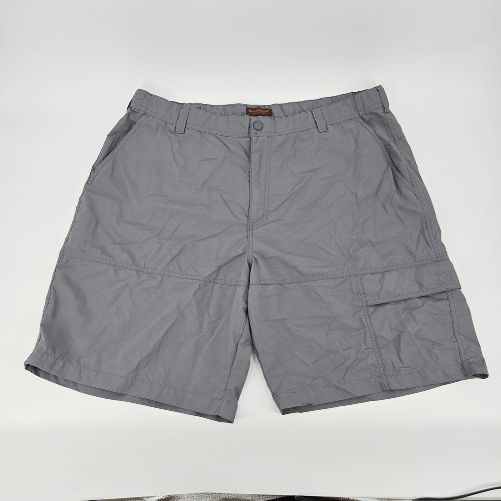 Northwest Territory Gray 100% Nylon Hiking Cargo Shorts Mens 46 Gorpcore Trail